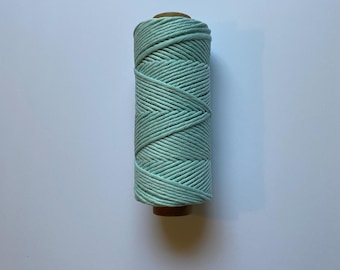 3mm single strand macrame cord in MINT