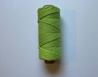 3mm single strand macrame cord in LIGHT GREEN