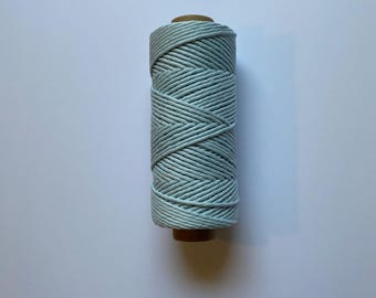 3mm single strand macrame cord in LIGHT BLUE