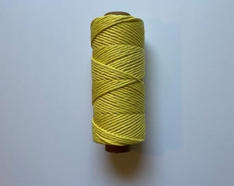 3mm single strand macrame cord in YELLOW
