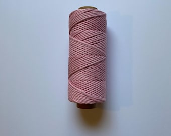 3mm single strand macrame cord in PINK