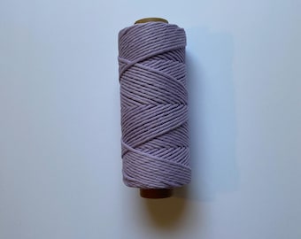 3mm single strand macrame cord in PURPLE