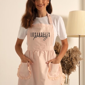 Custom Logo Apron, Personalized Apron For Women, Business Logo Apron, Bulk Business Apron, Custom Text Apron, Name Apron, Apron With Pockets