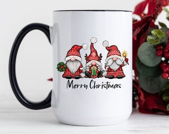 Gnome Coffee Mug, Christmas Gift Mug, Custom New Year Gifts, Xmas Gift Mug, Coffee Lover Gift, Funny Christmas Coffee Mug, Santa Gnome Mug
