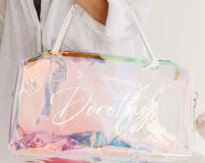 Personalized Beach Bag, Weekender Bag, Personalized Gift, Overnight Bag, Bridesmaid Tote Bag ...