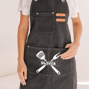 Grilling Apron, Grill Master Apron, BBQ Apron, Personalized Apron, Grill Dad Gift, Grill Apron, Chef Apron For Men, Dad Gift, Barbeque Apron