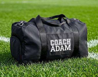 Personalized Sports Duffel Bag, Custom Gym Bag with Name, Team Travel Bag, Athletic Equipment Bag, Coach Gift, Sports Gear Bag