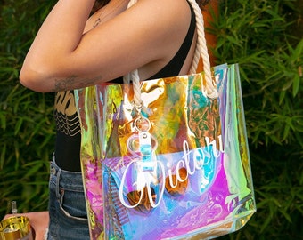 transparent clear tote bolsas