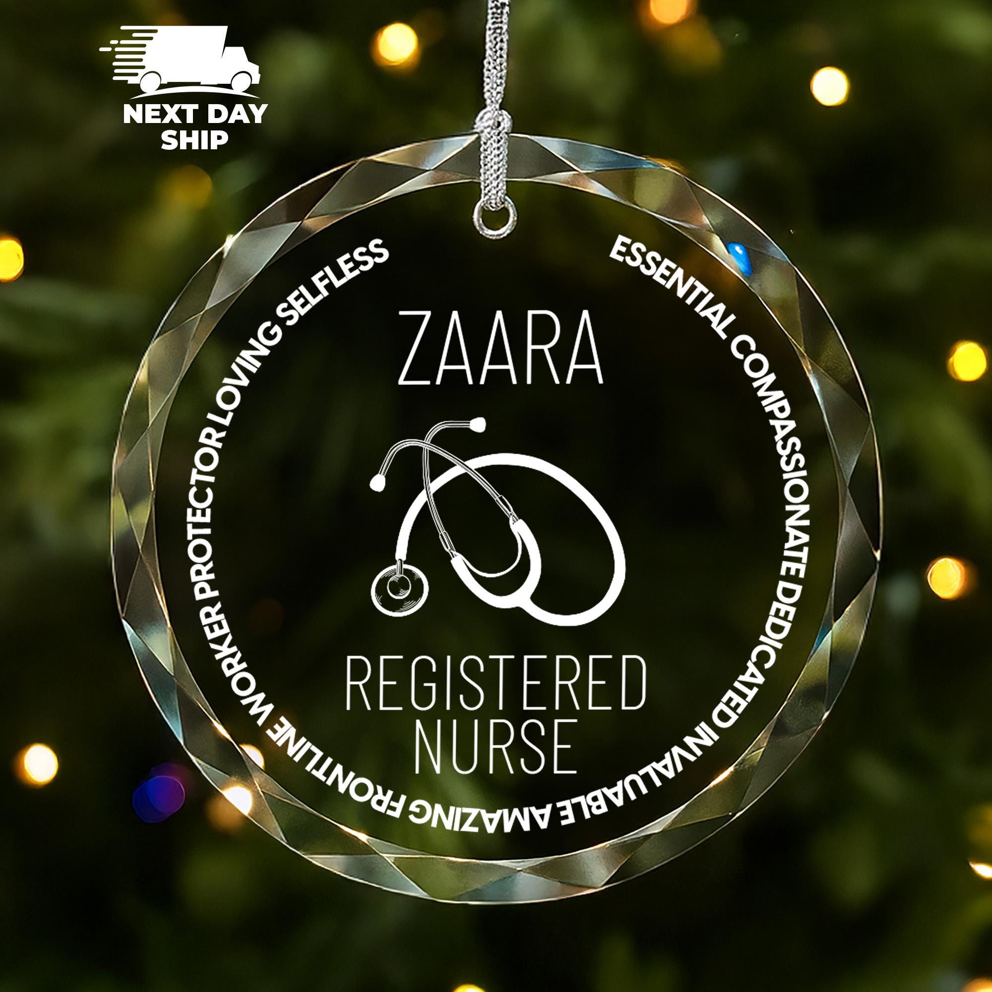 Registered Nurse Name Ornament, Personalized RN Ornament, Custom Nurse Gift, Healthcare Worker Christmas Keepsake, Nursing Graduation Gift