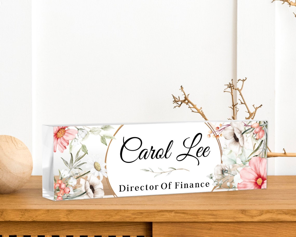 Personalized Name Plates Office Decor New Job Gifts Graduation Gift