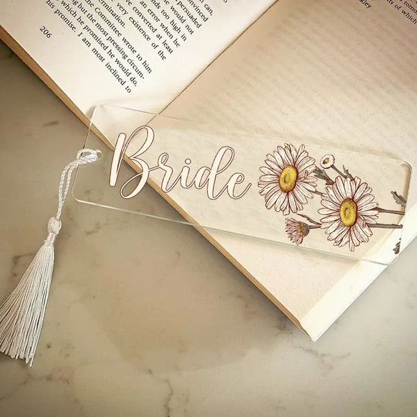 Birth Flower Bookmark, Bridesmaids Gifts, Bachelorette Party Gifts, Gift For Her, Wedding Party Favors, Bridal Party Gifts, Floral Bookmark