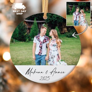 Personalized Photo Ornament, Custom Picture Ornament, Couple Ornament, Couples Gifts, Unique Ornament, Glass Ornament, Keepsake Ornament image 4