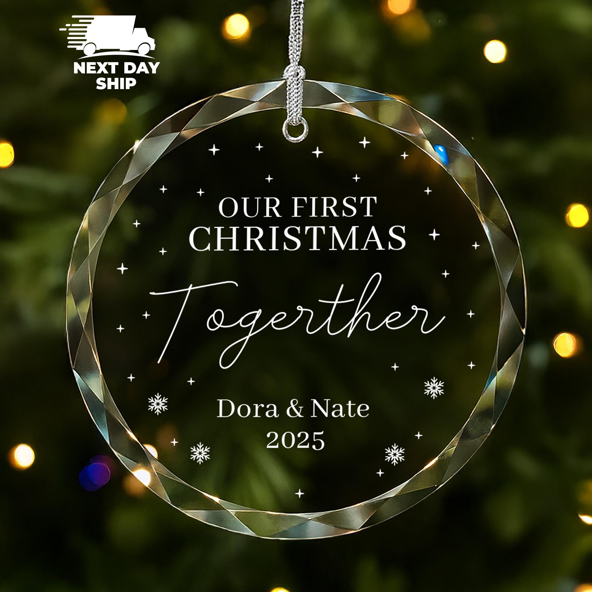 Personalized Our First Christmas Ornament: Newlywed Gift