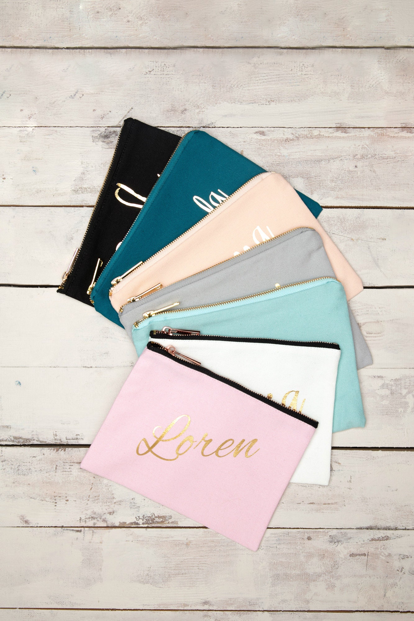 Customized Makeup Bag, Bridesmaid Makeup Bag, Personalized Grab Bag, …