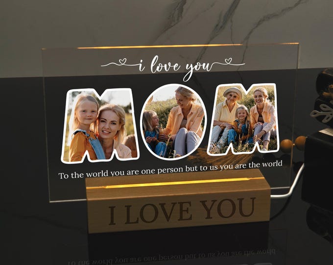 Custom Acrylic Plaque - Personalized Mother's Day Gifts For Mom, Grandma - Mom Is My Home
