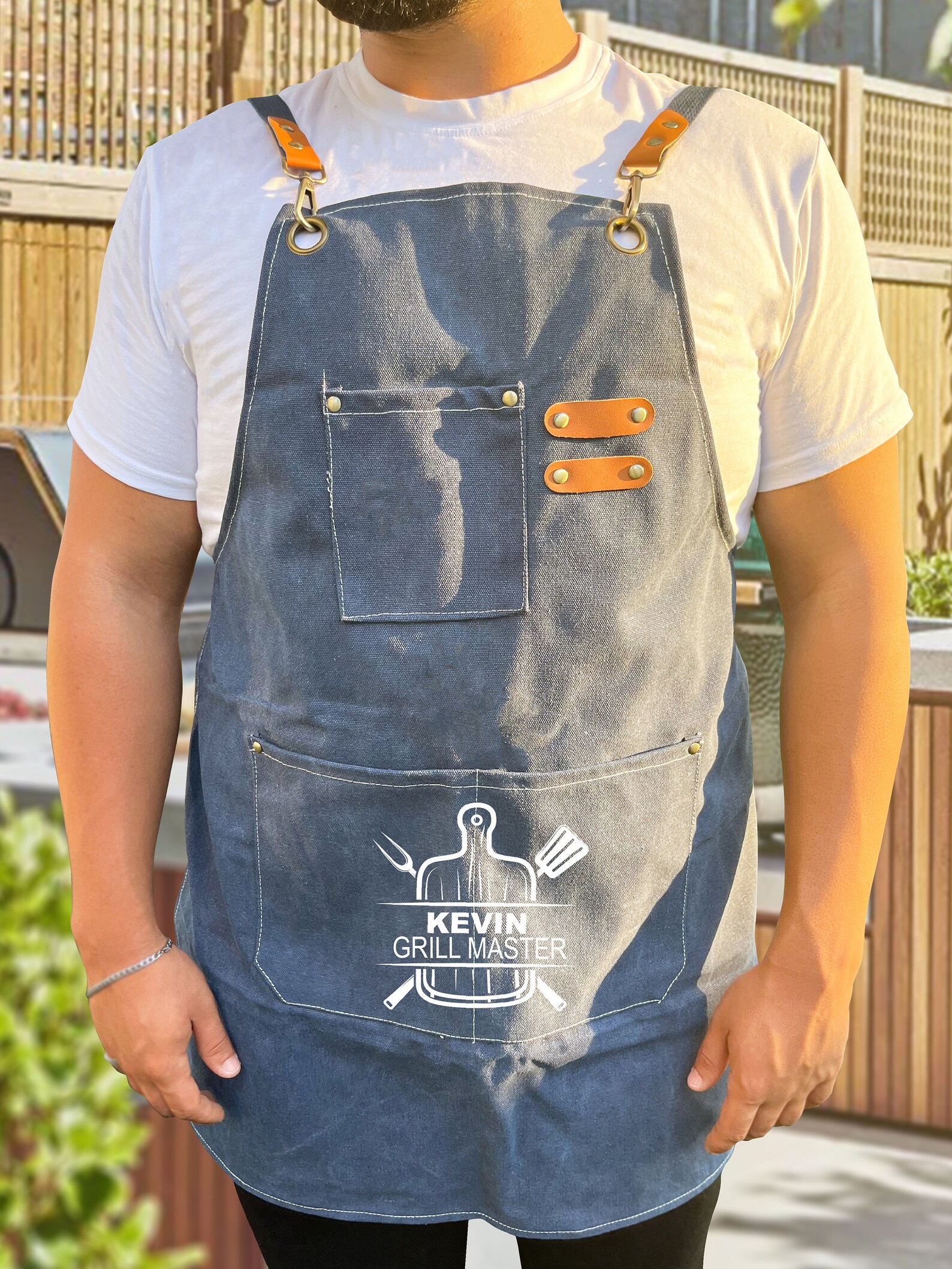 Grill Master Apron, BBQ Apron, Grill Apron, Personalized Apron, Grill Dad Gift, Great Chef