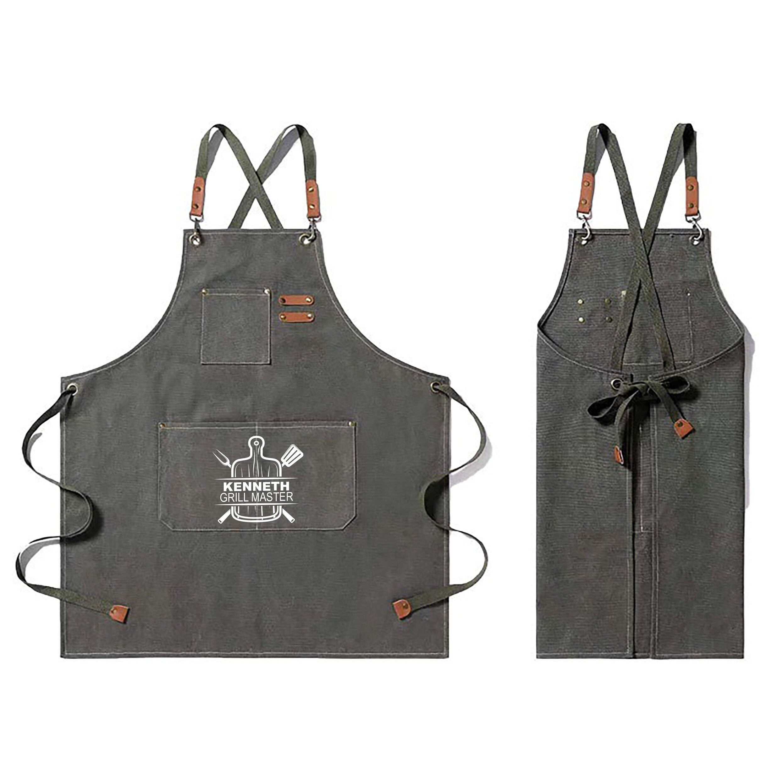 Grill Master Apron BBQ Apron Grill Apron Personalized Etsy