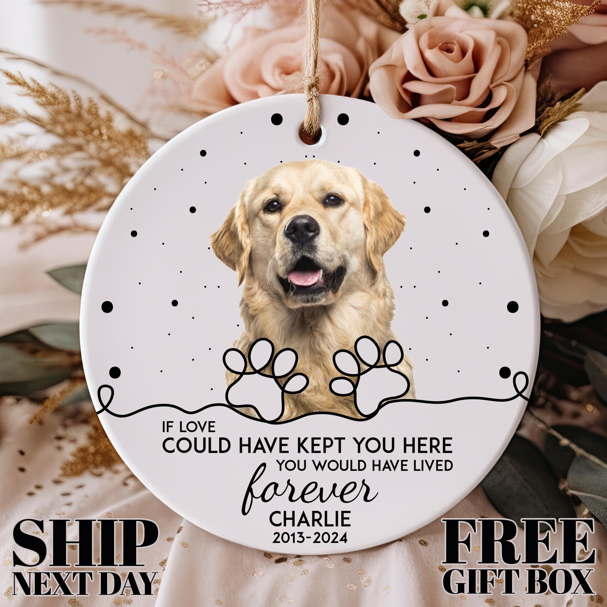 Pet Memorial Ornament, Pet Loss Ornament, Dog Picture Ornament, Dog Mom Ornament, Dog Loss Ornament, Pet Keepsake Christmas Ornament