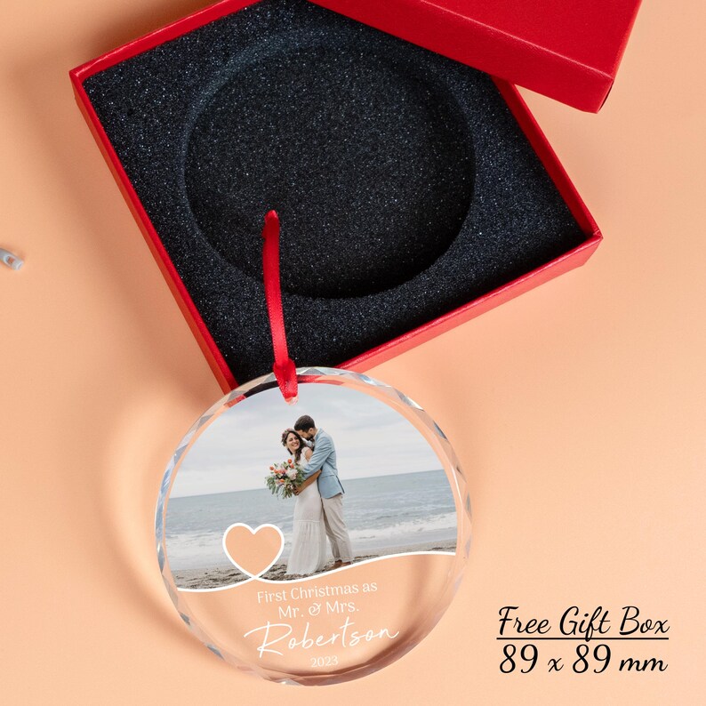 Customized Photo Ornament, Gift For Her, Acrylic Ornament, Couples Ornament, Memorial Ornament, Family Ornament, Keepsake Ornament image 6