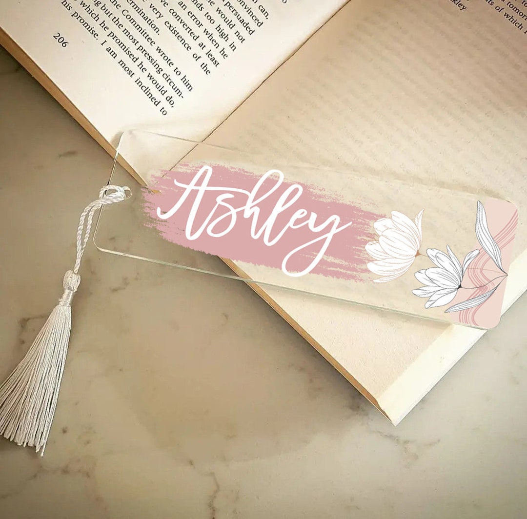 Personalized Name Acrylic Bookmark, Christmas Gifts for Mom, Gift for ...