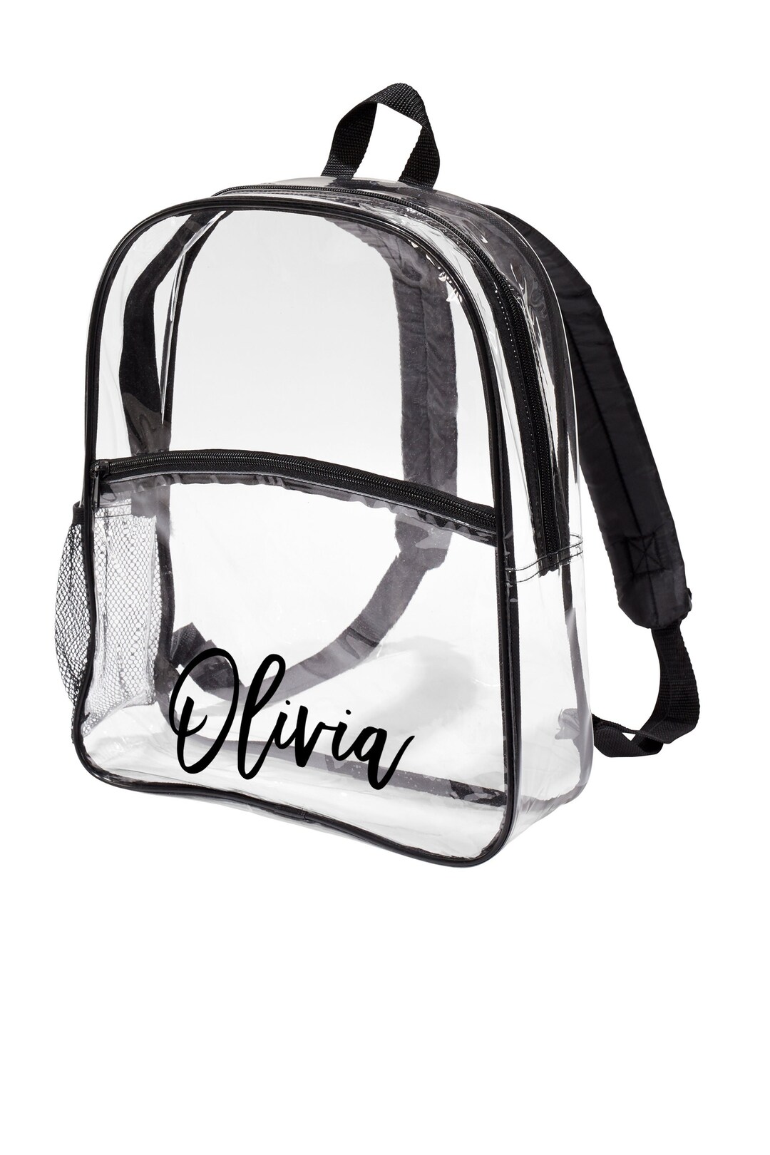 Personalized Clear Backpack Concert Bags Transparent School Etsy