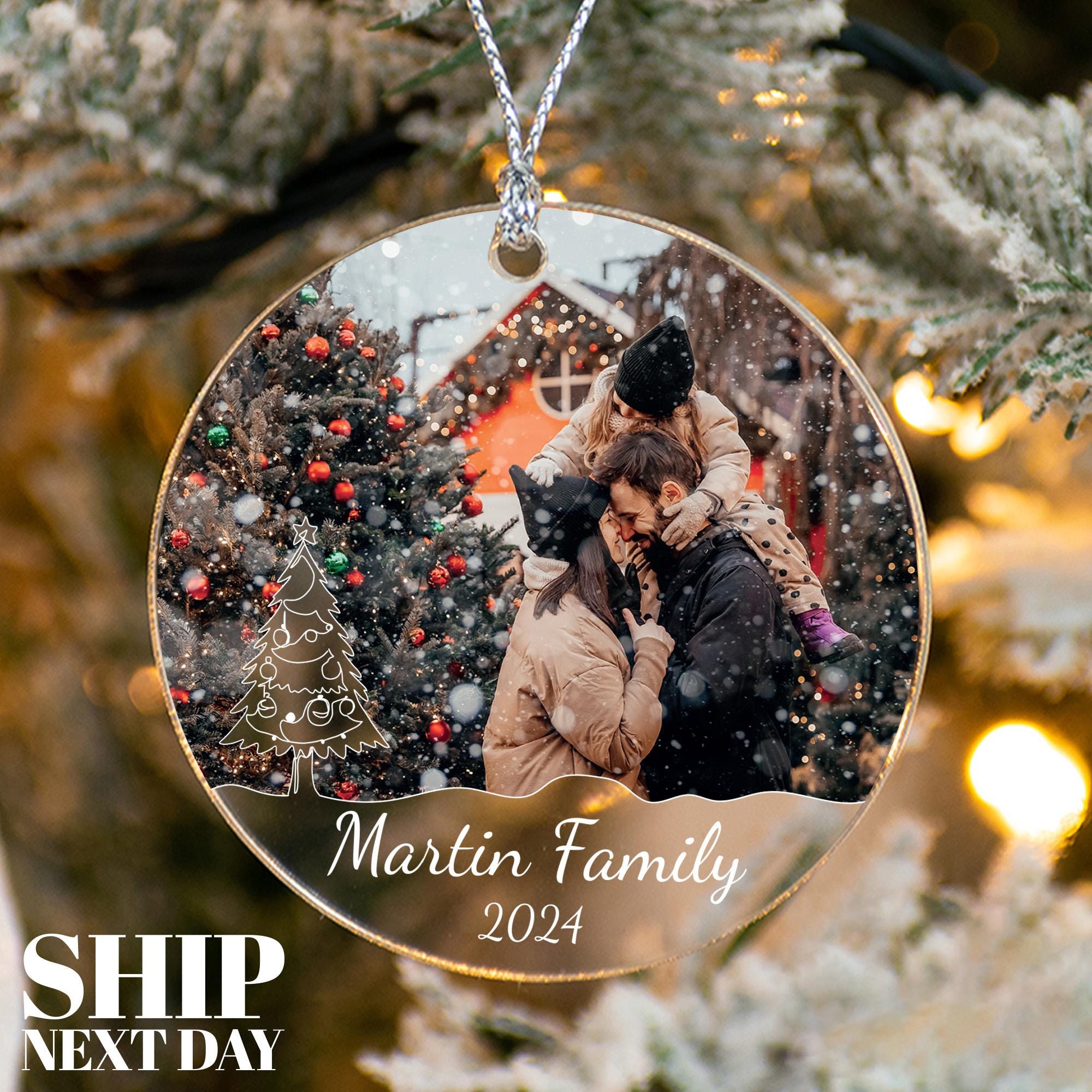 Family Photo Ornament, Acrylic Ornament, Memorial Ornament, Christmas Ornament, Keepsake Ornament, 2025 Christmas Gift, Personalize Ornament