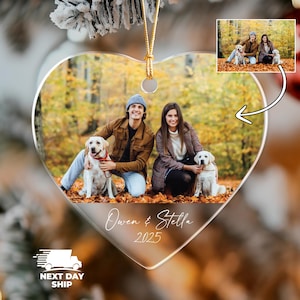 Personalized Photo Ornament, Custom Picture Ornament, Couple Ornament, Couples Gifts, Unique Ornament, Glass Ornament, Keepsake Ornament image 7
