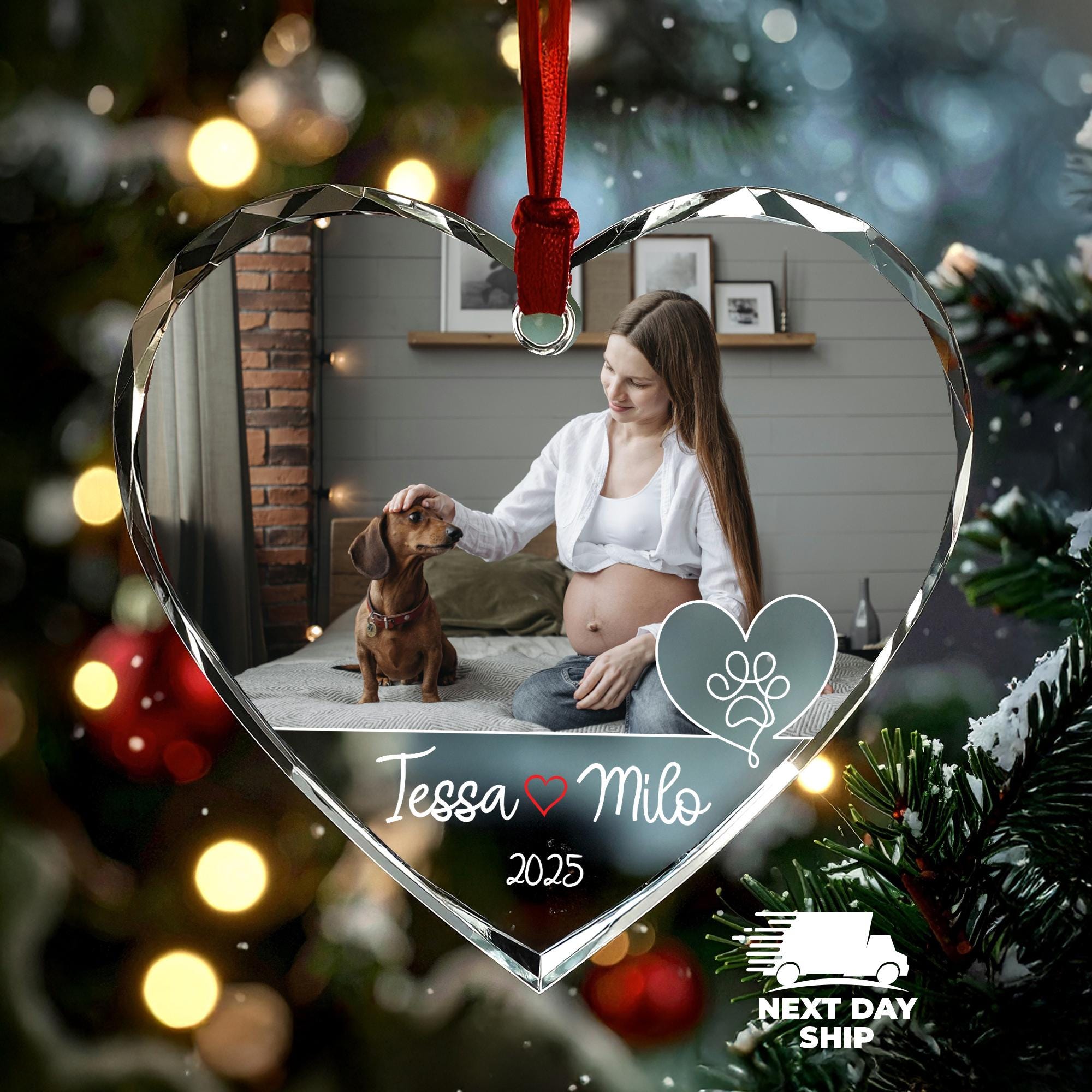 Personalized Dog Photo Ornament: Custom Christmas Keepsake