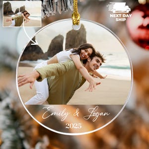 Customized Photo Ornament, Gift For Her, Acrylic Ornament, Couples Ornament, Memorial Ornament, Family Ornament, Keepsake Ornament image 4