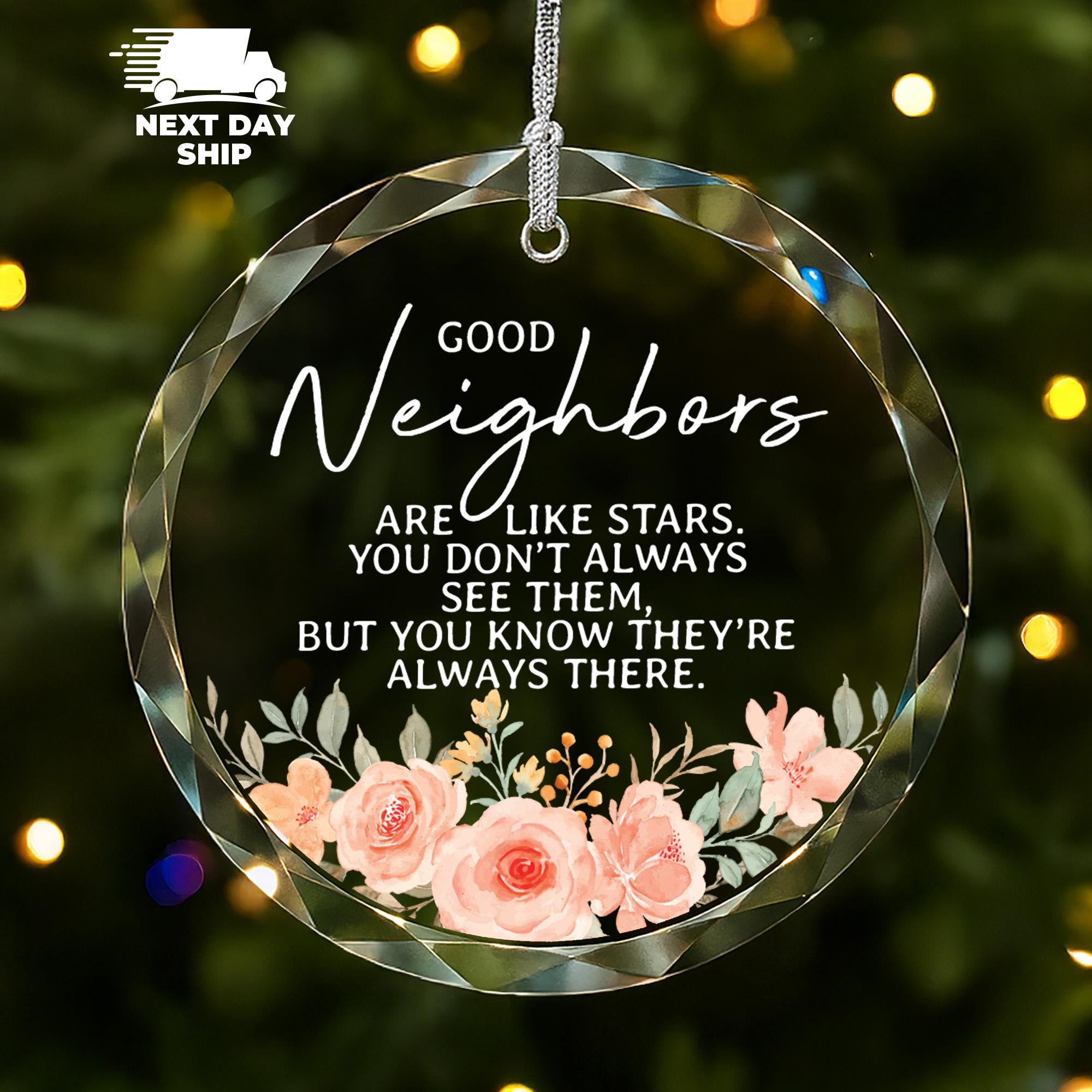 Custom Neighbour Ornament, Gift For Neighbour, Ceramic Christmas Ornament, Holiday Ornament, Thank You Ornament, Good Neighbour Ornament