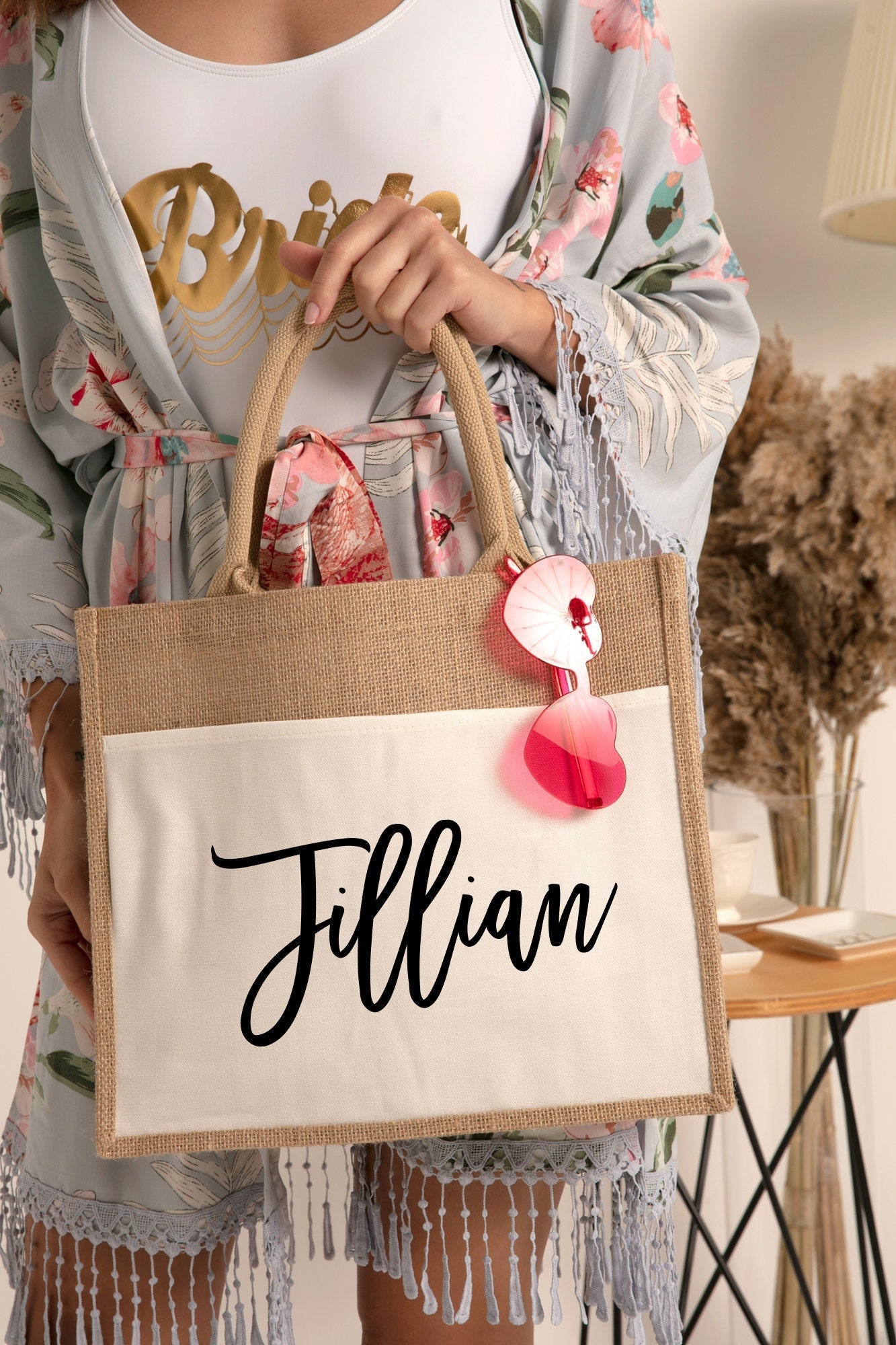 Jute Tote, Custom Printed Bag, Eco-Friendly Bag, Shopping Tote, Reusa…
