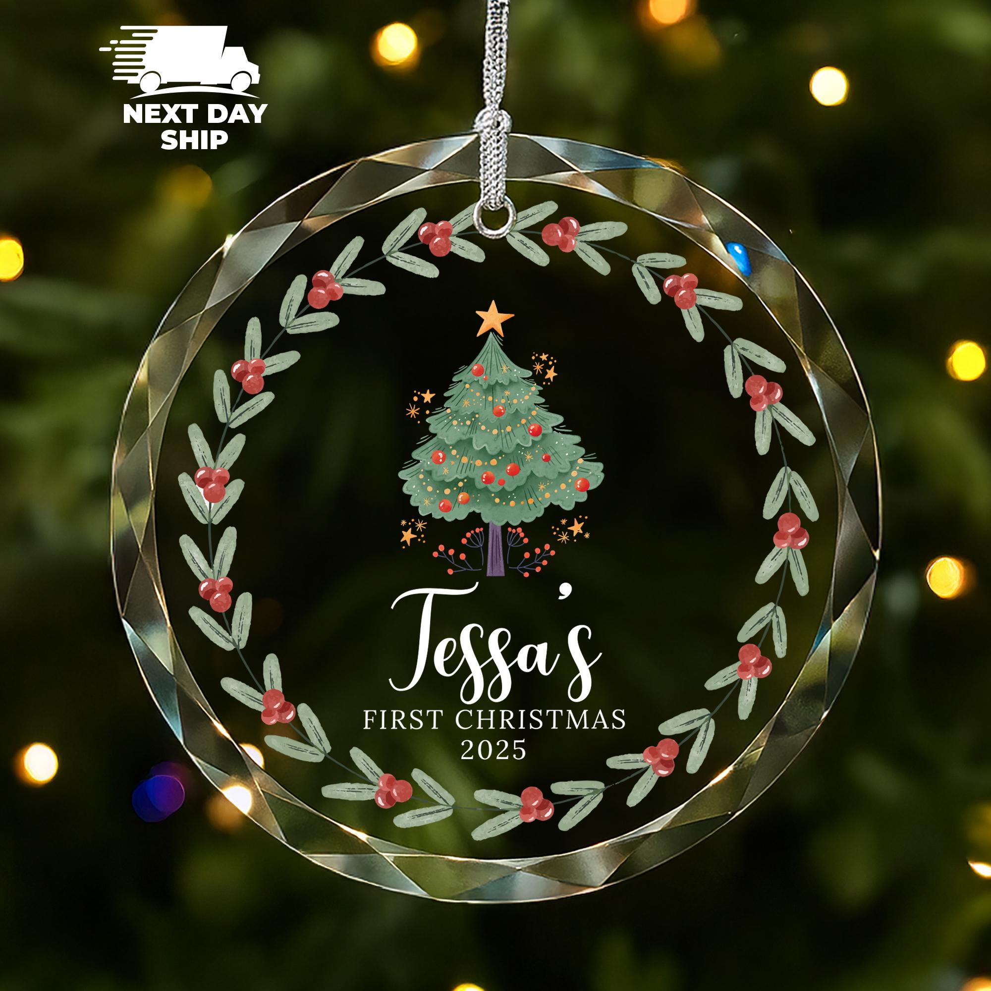 Personalized Baby's First Christmas Ornament: Custom Name Keepsake