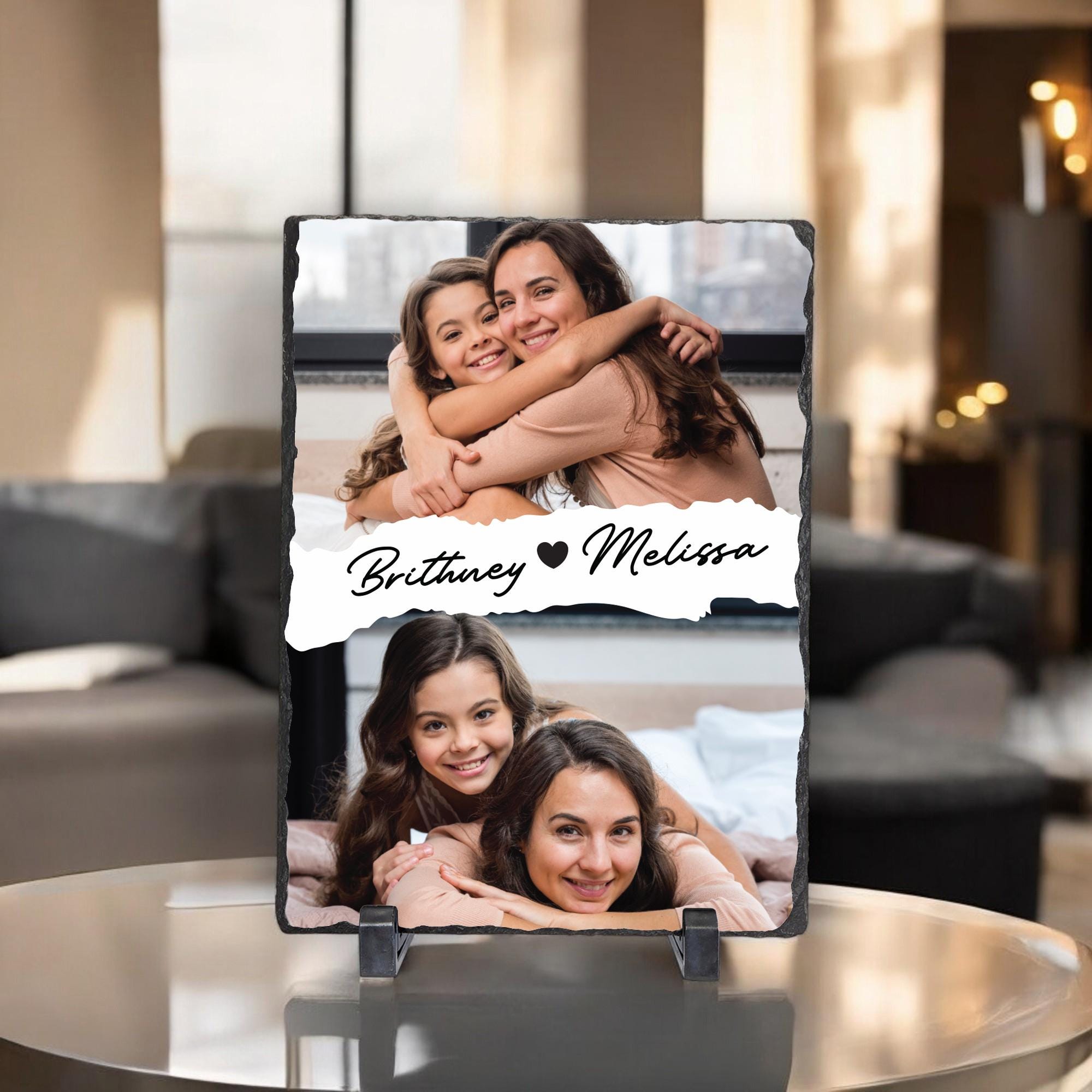 Personalized Family Photo Slate, Mothers Day Gifts, Custom Picture ...