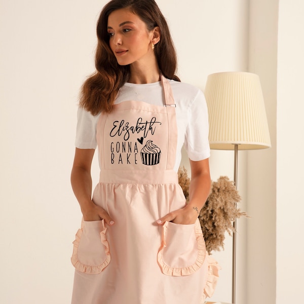 Black Custom Apron for Women – Etsy