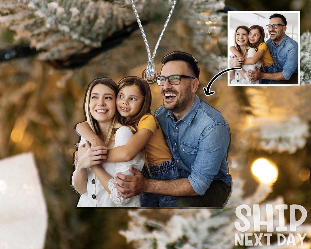 Celebrate Your Family Bond With Christmas Trees And Sweet Treats, Personalized Custom Acrylic Ornament, Christmas Gift For Family