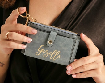 women's card case with zipper