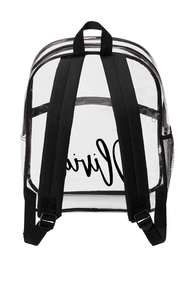 Personalized Clear Backpack Concert Bags Transparent School Etsy