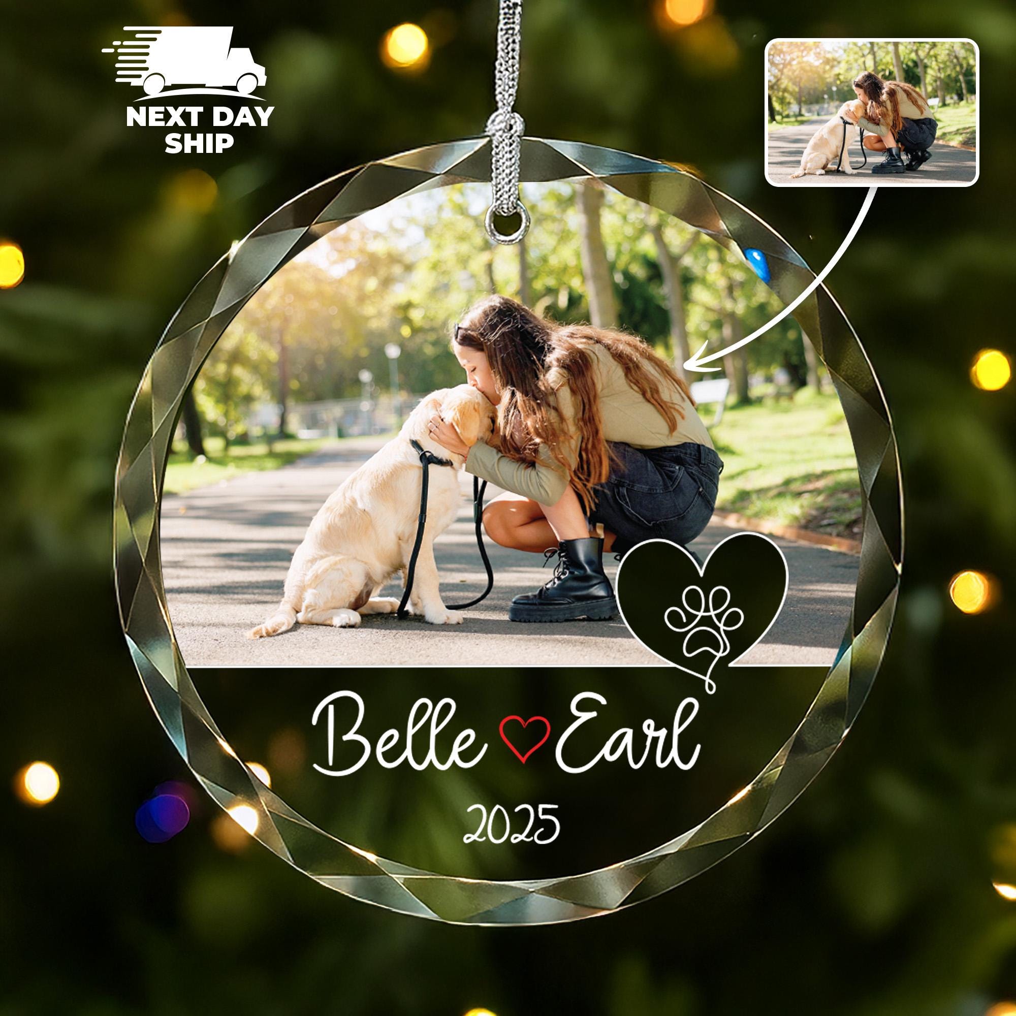 Personalized Pet Photo Ornament: Custom Dog/Cat Memorial Keepsake