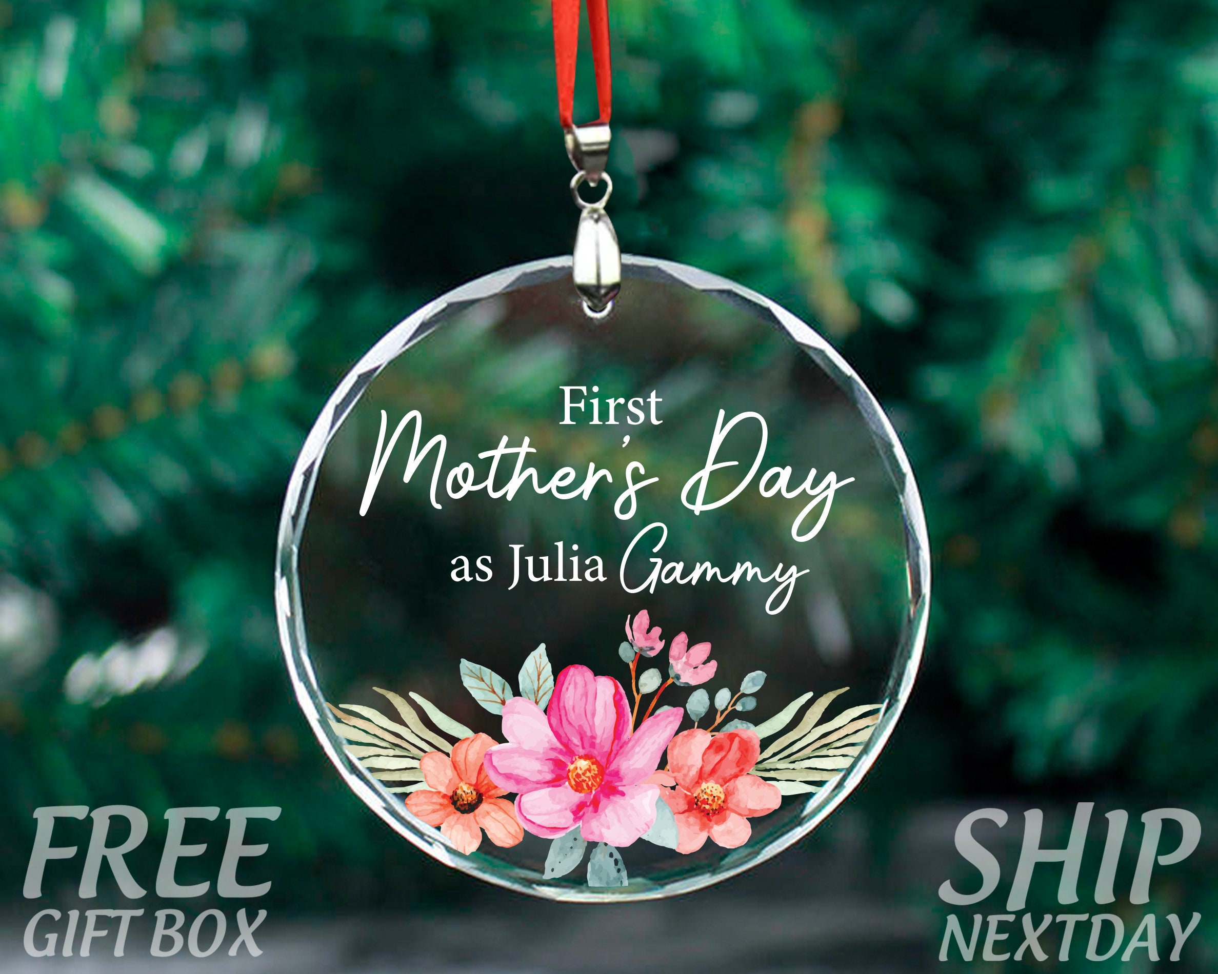 Personalized Mom Ornament, Mom To Be, First Mothers Day, Mothers Day Gifts, New Mother Gift, Happy Mothers Day, Custom Newly Mom Ornament