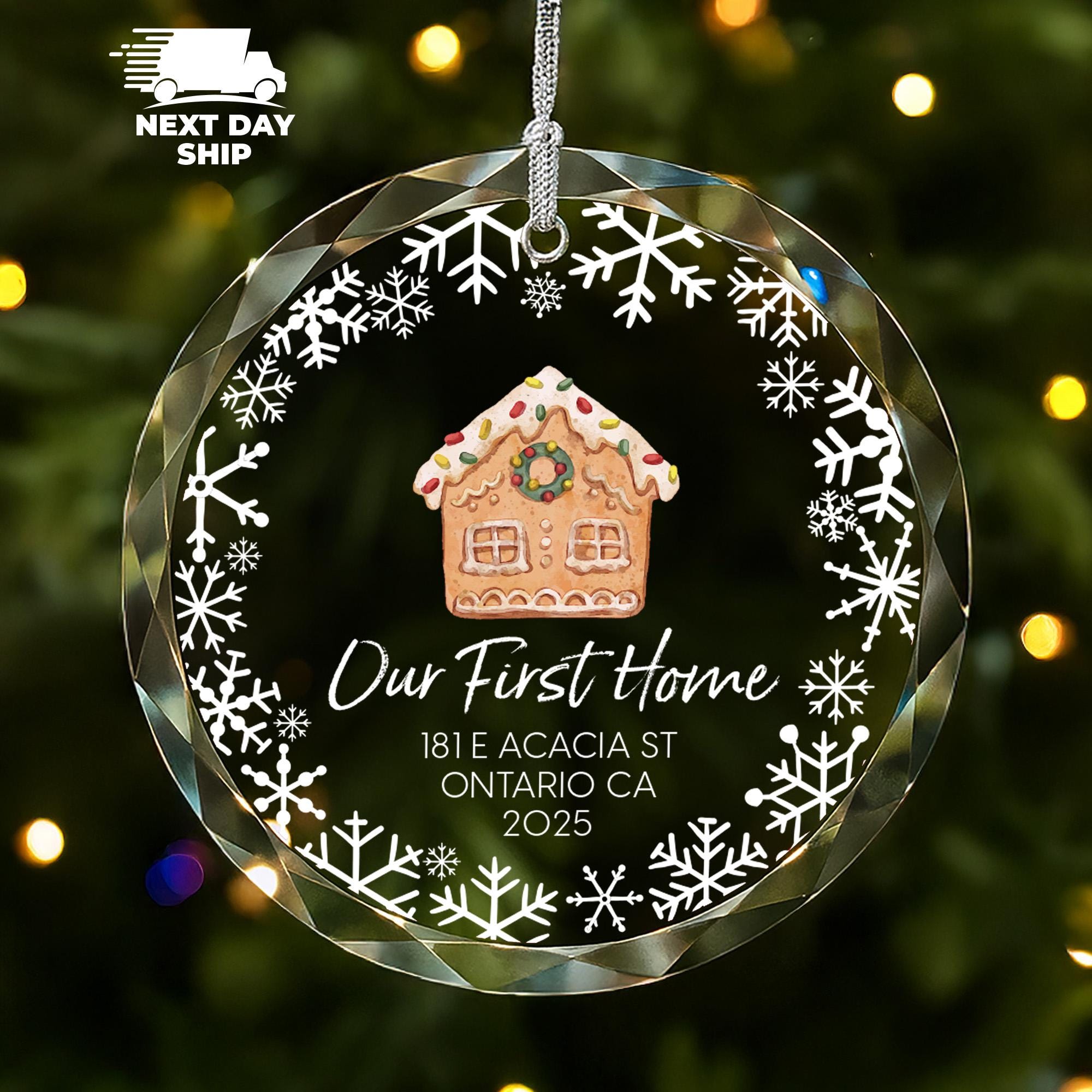 Personalized First Home Ornament: Custom Address Keepsake