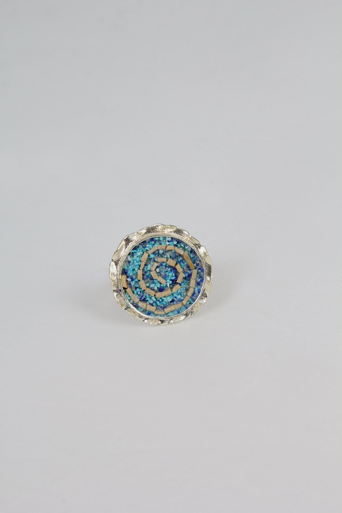 Micro mosaic handmade ring Etsy