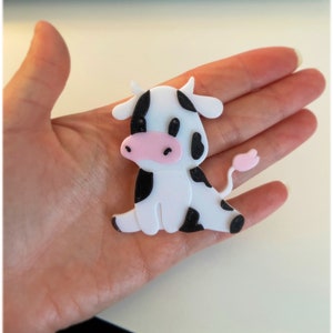 Baby cow fridge magnet