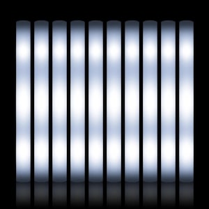 100/5000Pcs LED Glow Sticks Foam Stick Bulk Colourful White Glow Stick Cheer Tube Dark Light for Birthday Wedding Party Supplies