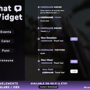 Twitch Chat Widget | Circle Pop Chat Widgets | Fully Customizable For Your Streaming Needs