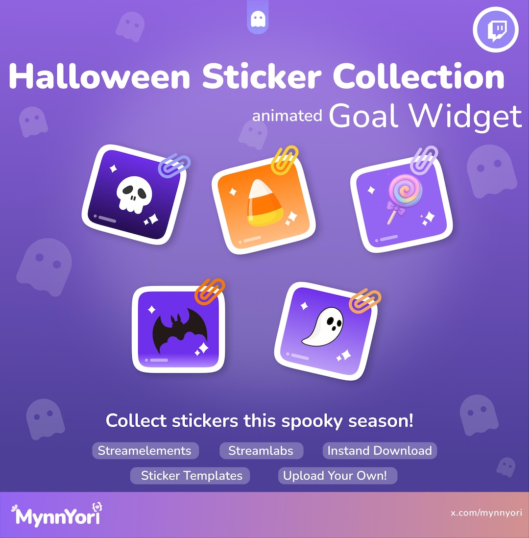 Streamgage Sticker Halloween Stream Assets - Animated Sticker Goal Widget: Streamelements ...