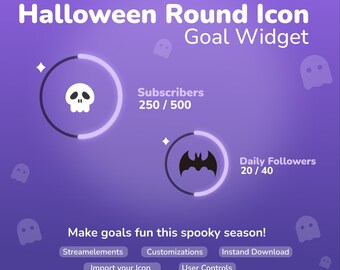 Halloween Runde Symbol Ziel Widget | Personalisierte Halloween Widgets für die gruselige Jahreszeit
