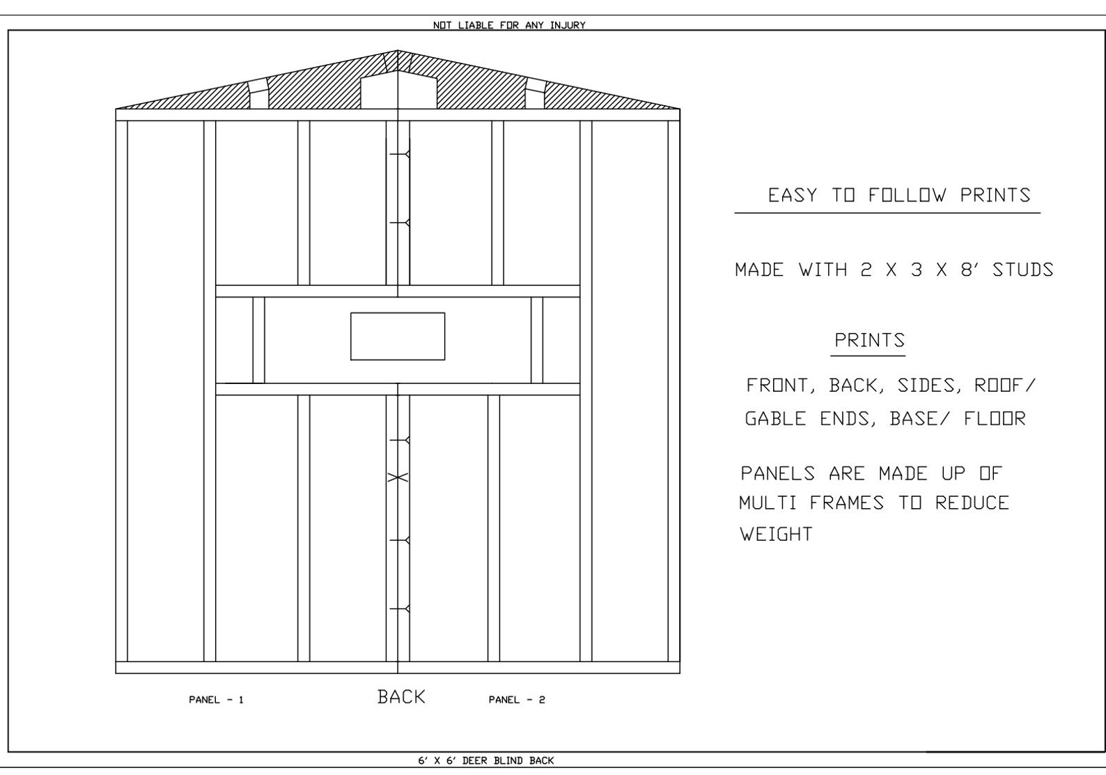 6x6 Deer Blind Plans Etsy