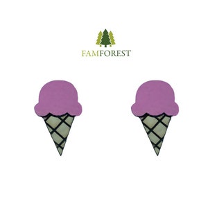 Ice Cream Earring SVG | Desert, Plant, Summer, Succulent Stud Earring SVG | Laser Cut Files | Glowforge | Earrings File SVG | Laser File