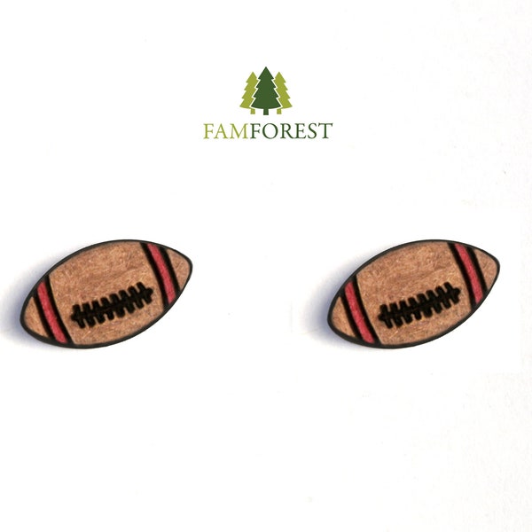 Football Earring SVG | Stud Earring SVG | Laser Cut Files | Glowforge | Beamo | Earrings File SVG | Football | Football Gift | Laser File