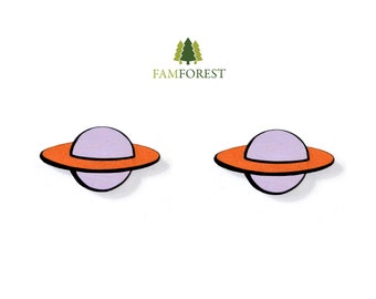 Planet Earring SVG | Stud Earring SVG | Laser Cut Files | Glowforge | Beamo | Earrings File SVG | Jupiter | Planet Gift  | Laser File